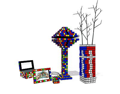 Ornaments combination 3d model