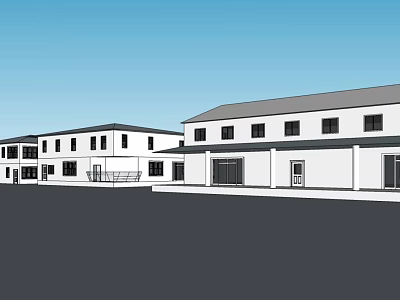 American-style single-family villas and apartments 3d model