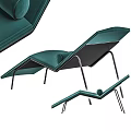Modern Green Velvet Lounge Chair With Comfortable Design And Metal Frame