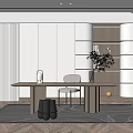 Modern Study Home Study 3d model