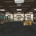 Traditional Store Interior With Wooden Ceiling Red Brick Walls And Shelves Displaying Items