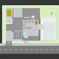 Cartoon Scene Featuring Multi Level Building Model Street And Room Layout Details