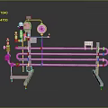 Industrial Metal Hardware Tools with Pipes Stands Control Units and Structural Supports