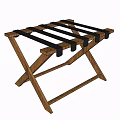Wooden Frame Leisure Chair With Black Straps And Cross Structure Design