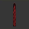 Red Modern Trophy With Shiny Glass Surface And Unique Curved Shape