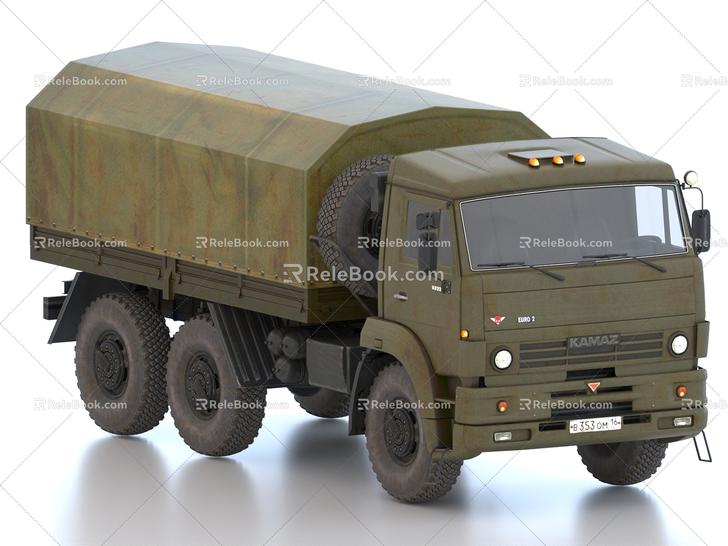 Military Truck Dongfeng Truck Military Transporter Car 3d model