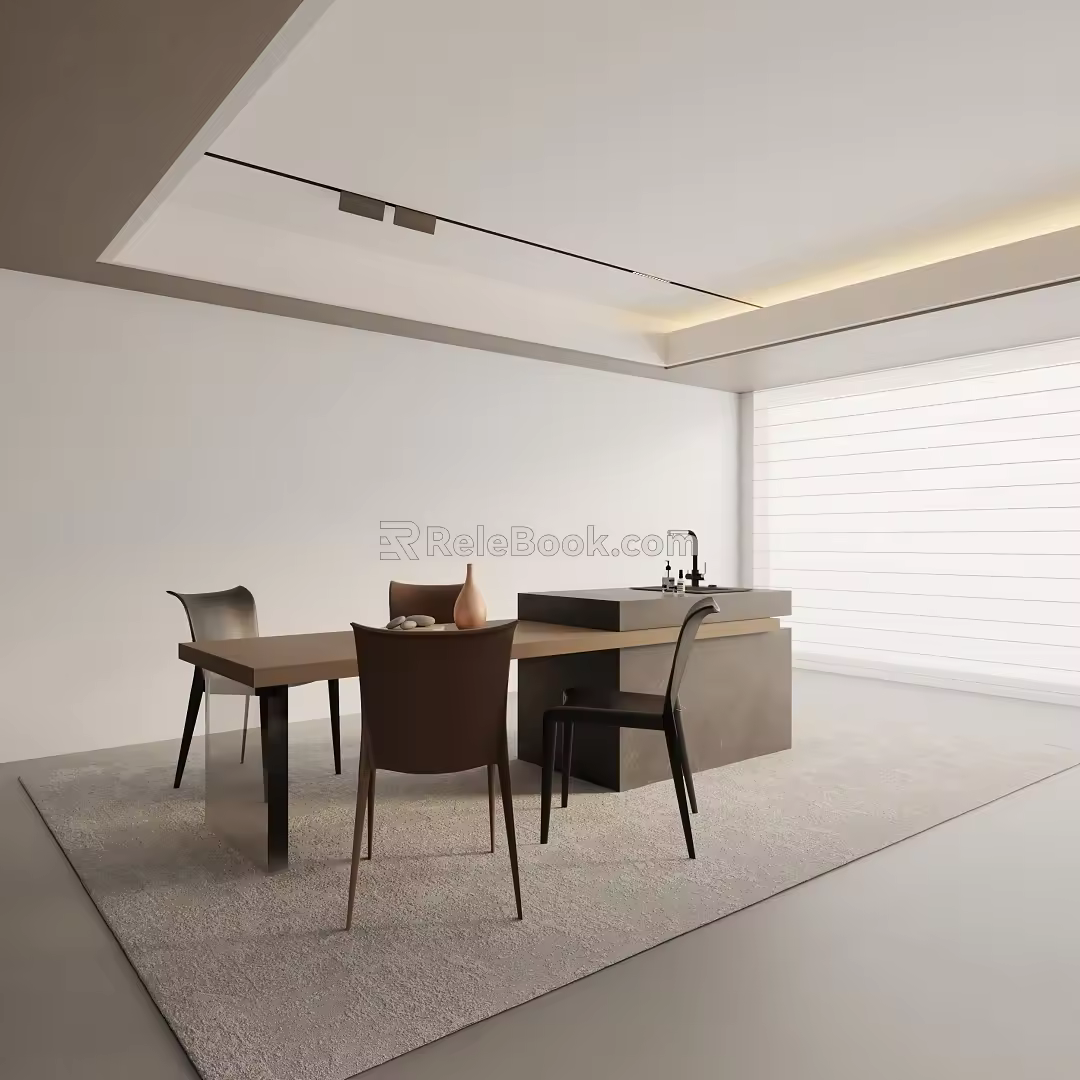 Modern table combination 3d model
