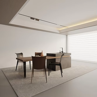 Modern table combination 3d model