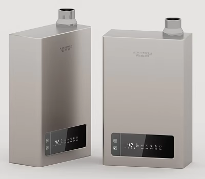Modern Silver NORITZ Electric Water Heaters With Digital Display Daily Use Appliances 3d model