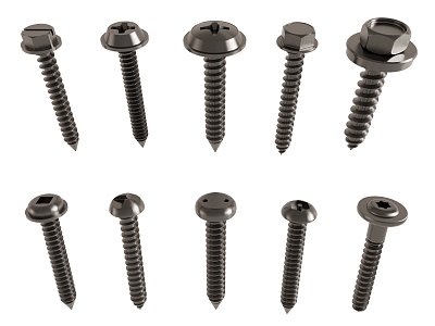 Screw Self-tapping Hardware Nail Screw Flat Head Screw 3d model