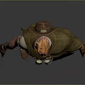 Red Haired Man Wearing Cloak With Metal Accessories And Brown Boots In Fantasy Character Design