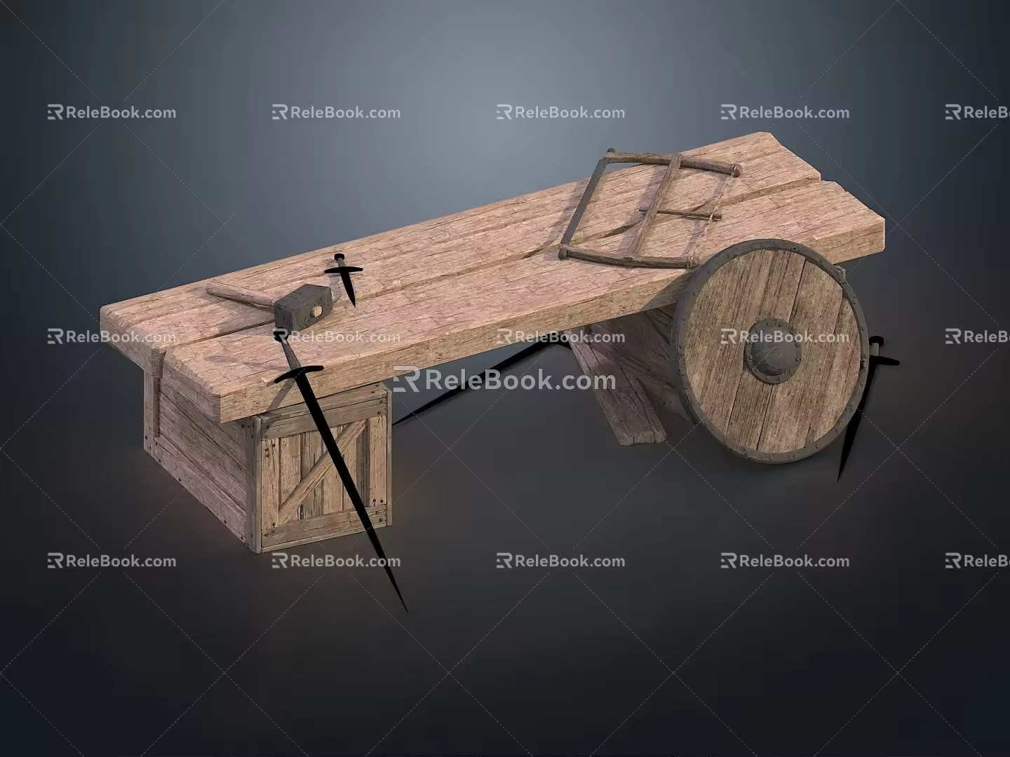 Ancient Weapons Ancient Weapons Hammer Shield Sword Iron Sword Saw Shield Blacksmith Casting Middle Eastern Weapons Cold Weapons 3d model