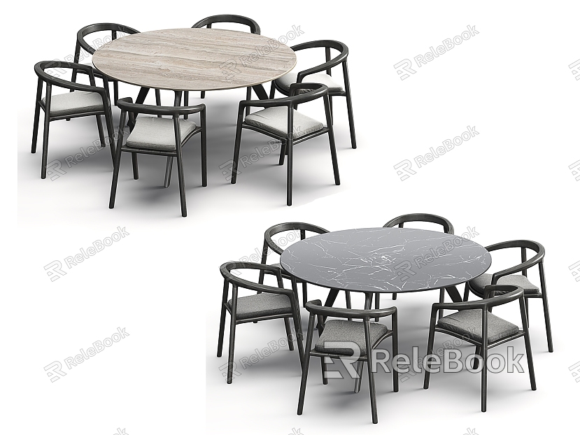 Nordic Dining Table and Chair model