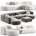 Leisure sofa multi-person sofa sofa shaped sofa 3d model