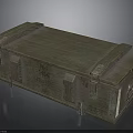 Vintage Wooden Crate Design With Rustic Texture And Metal Straps