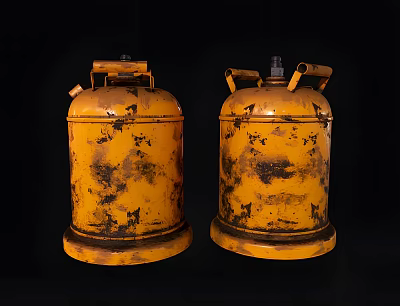 Realistic old gas cylinder 3D model 3d model