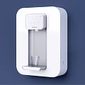 Modern Wall Mounted Water Dispenser White Sleek Design With Glass Holder For Home Use