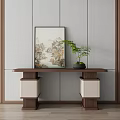 New Chinese-style Entrance End View Desk Entrance Cabinet End View Desk Case 3d model