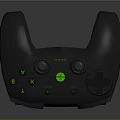Black Game Controller With Green Buttons Joysticks And LB LT Triggers