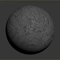 3D Glowing Lava Textured Sphere With Reflective Red Orange Surface Patterns