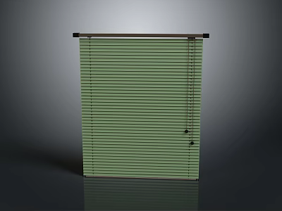 Green Adjustable Window Blinds For Home Interior Decoration And Light Control 3d model