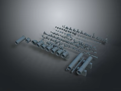 Comprehensive Hardware Tools Set Including Assorted Screws Bolts Nuts And Wrenches 3d model