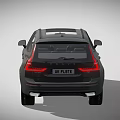 Volvo Gray SUV With Modern Front Grille LED Headlights And Roof Rails