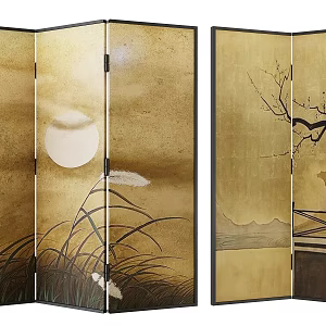 new chinese style screen 3d model