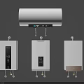 Modern Home Electric Water Heaters With Wall Mounted Design And Digital Control Panels