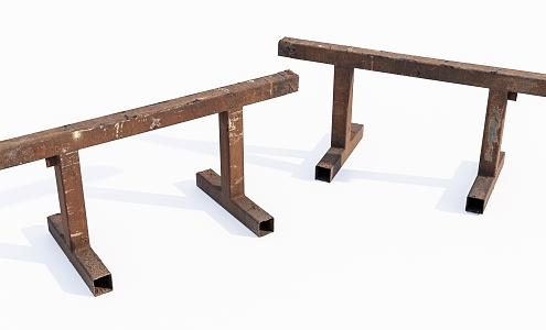 Industrial LOFT Bracket Rusty Metal Bracket 3d model