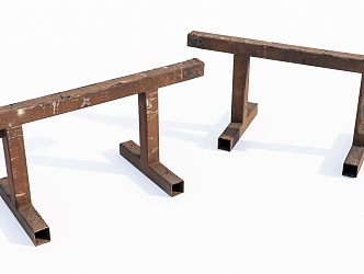 Industrial LOFT Bracket Rusty Metal Bracket 3d model