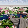 Lush Garden Landscape Design with Winding Paths Ponds and Scenic Pavilions