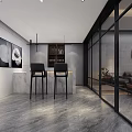 modern video room 3d model