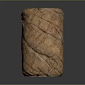 Wood Stone Material Cylindrical Decorative Vase With Natural Textured Surface Handcrafted Rustic Design