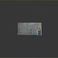 Scenic Landscape of Ancient Brick Ruin with Weathered Walls Arched Doorway and Small Window