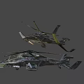 Modern Military Combat Helicopters With Camouflage Paint And Advanced Weapon Systems
