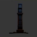 Mystical Stone Doorway With Glowing Diamond Ornament Luminous Sides And Warm Light