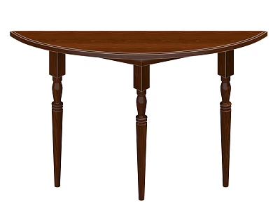 French Entrance Table Half Round Table European Style 3d model