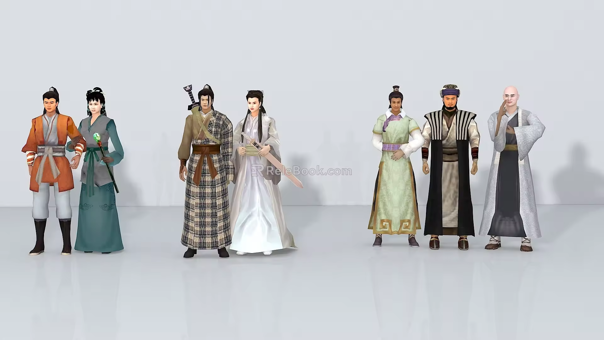 Jin Yong martial arts character star modeling 3d model