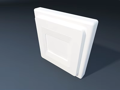 Sleek White Modern Switch Panel Design For Home Interior Decoration 3d model