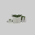 Fresh Green Vegetables Cabbage Artichoke with Green Paste White Trays and Bottles in Canvas Bag