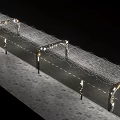 Event Passage With Festive Decorative Archway And Shining Star Lights