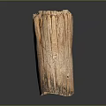 Natural Wooden Column Decorative Piece With Textured Surface And Handcrafted Details