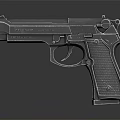 Silver Metal Pistol With Classic Design Detailed Grip And Sleek Appearance Firearm