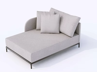 Modern chaise longue fabric sofa beauty couch 3d model