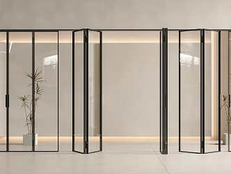 glass folding door glass door folding door folding glass door kitchen folding door very narrow frame glass door sliding door 3d model