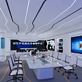 modern command center integrated command center 3d model