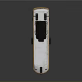 Vintage Yellow And White Tram Model With Classic Windows And Black Roof