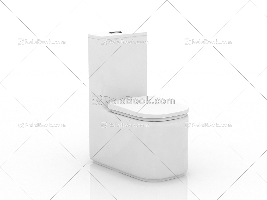 Modern toilet seat 3d model