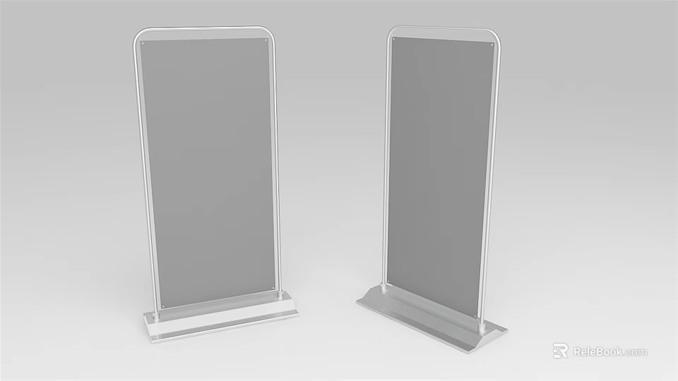 Transparent Acrylic Display Stands with Stable Base for Retail Store Product Promotion and Information 3d model 